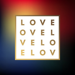 Romantic logo in frame