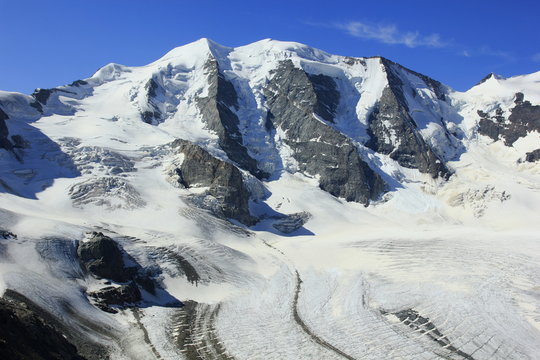 Blick von der Diavolezza auf Piz Pal&uuml;