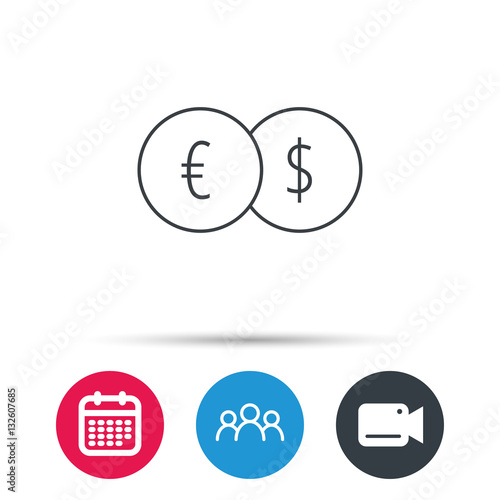 Currency Exchange Icon Banking Transfer Sign Euro To Dollar Symbol Banking Transfer Sign Euro To Dollar Symbol Group Of People