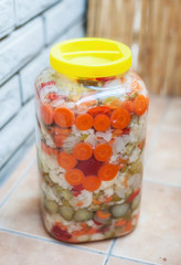 Mixed vegetable winter pickles salad