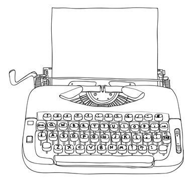 Typewriter Sketch Stock Illustrations  737 Typewriter Sketch Stock  Illustrations Vectors  Clipart  Dreamstime