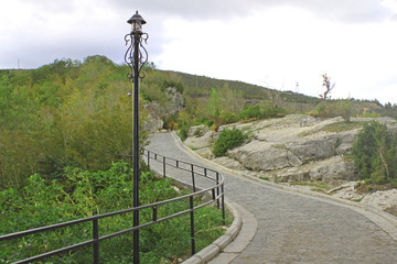 Walking path in the mountains