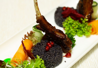 Roasted red beef ribs