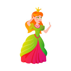 Fototapeta na wymiar Princess character vectorillustration.