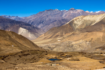 Fototapeta na wymiar Landscape of Muktinath village in lower Mustang District, Nepal
