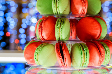 French macaroons.Candy bar.Wedding feast.  sweets