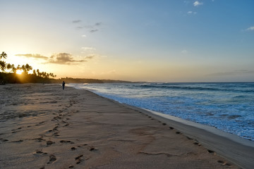 Sunset at Tubos Beach in Manati, Puerto Rico