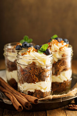 Carrot cake in a jar