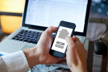 smart home application on smartphone