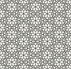 Obraz premium Abstract geometric black and white deco art pillow star pattern