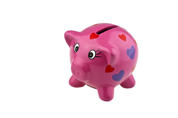 Piggy bank isolated on white background