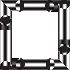  square abstract geometric modern frame border