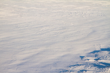 Snow in close up