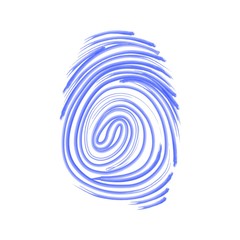 Fototapeta na wymiar Vector icon. Fingerprint. Isolated illustration. Watercolor pattern