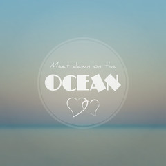 Strongly blurred template of dawn over the ocean. Vector