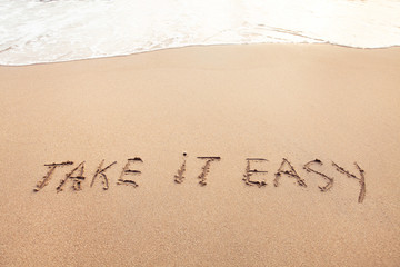 take it easy, positive thinking lifestyle, carefree or relax concept