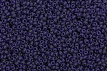 Many dark blue glass beads.