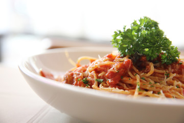 Spaghetti bolognese beef sauce