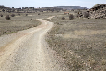 Landscape and Track near Molina de Aragon, Guadalajara