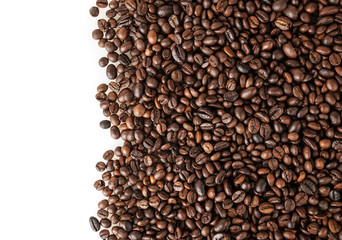 Roasted coffee beans background