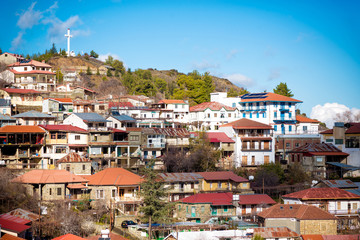 Famous picturesque mountain village of Pedoulas. Nicosia District