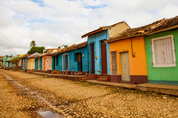 Fototapeta na wymiar Colorful houses in Trinidad, Cuba