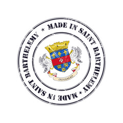 Made in Saint Barthelemy rubber stamp