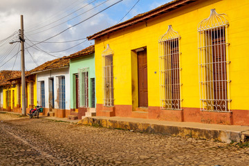Colorful traditional houses in the colonial town Trinidad, Cuba