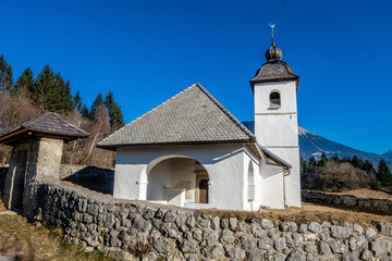 Small church in the mountains