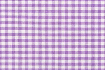 Purple cheched fabric background.