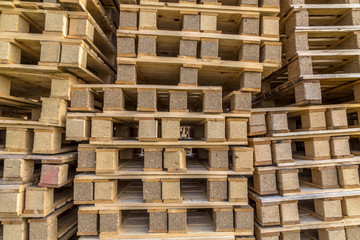 Background Close up Piles of pallet on business area