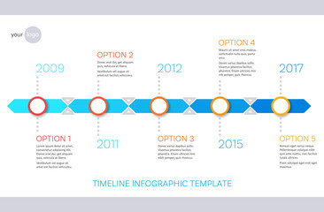 Modern timeline infographic template