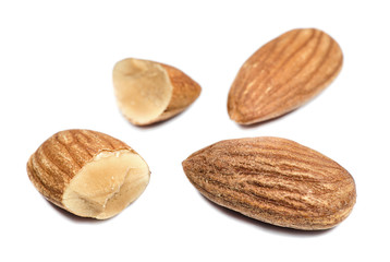 Roasted almonds kernel closeup