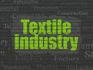 Industry concept: Textile Industry on wall background