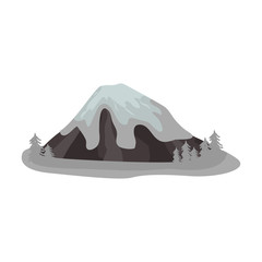 Fototapeta na wymiar Mountain vector illustration isolated