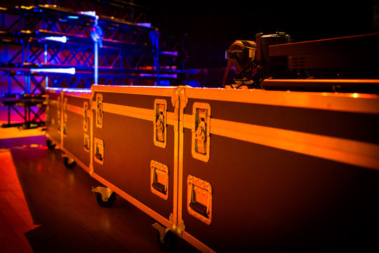 Flightcases with Truss and Light