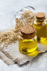 Sesame oil and seeds for healthy eating