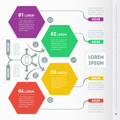 Part of the report with icons set. Vector infographic of technol