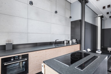Kitchen with functional worktop