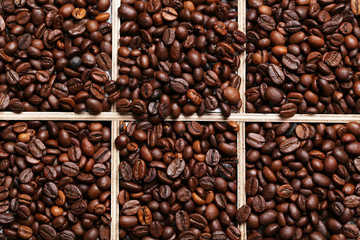 Fototapeta premium Roasted coffee beans background