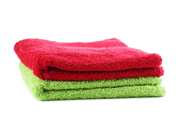 Towels isolated on a white background