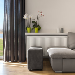 Living room with comfortable sofa