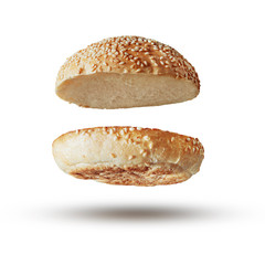 Burger bun empty isolated