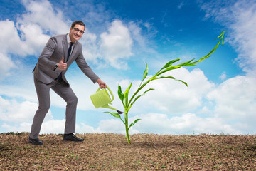 Businessman in new business concept