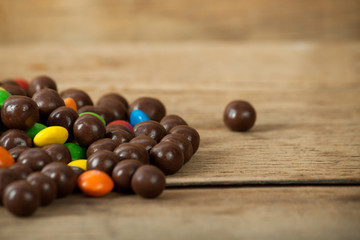 Multi color candy close up
