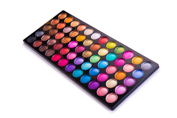 Set of colourful shadow for make-up isolated on white