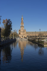 monumental plaza de España de Sevilla, Andalucía