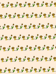 Repetitive design of mushrooms