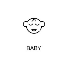 Baby line icon