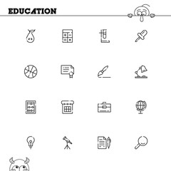 Education icon set